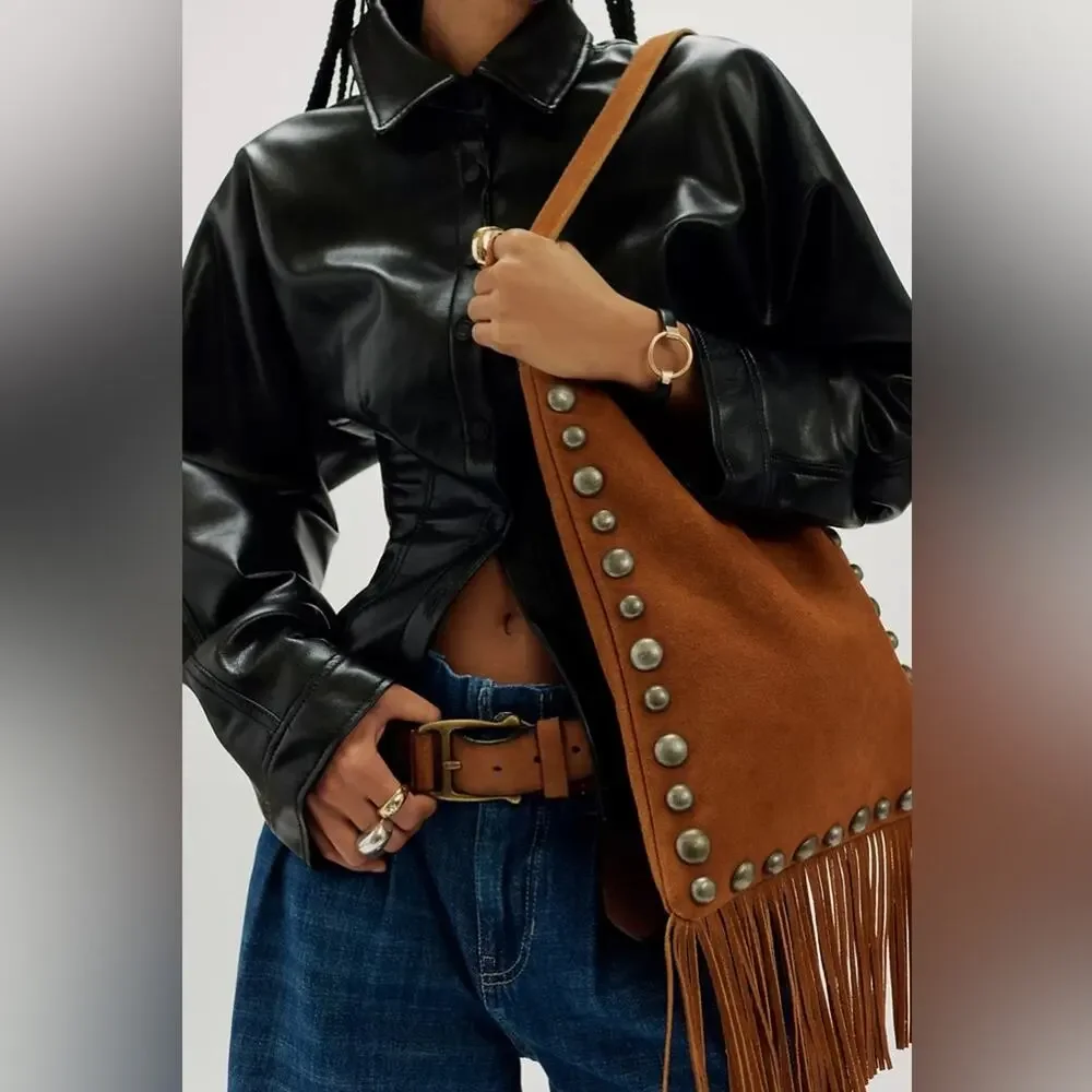 Free People Catalina Fringe Crossbody Bag